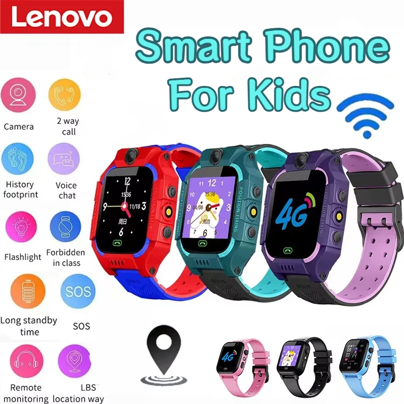 레노버 키즈 스마트워치 방수 SOS SIM 카드 통화  - Smartwatch Watches For 12 Year Old Boy 리뷰 및 가격