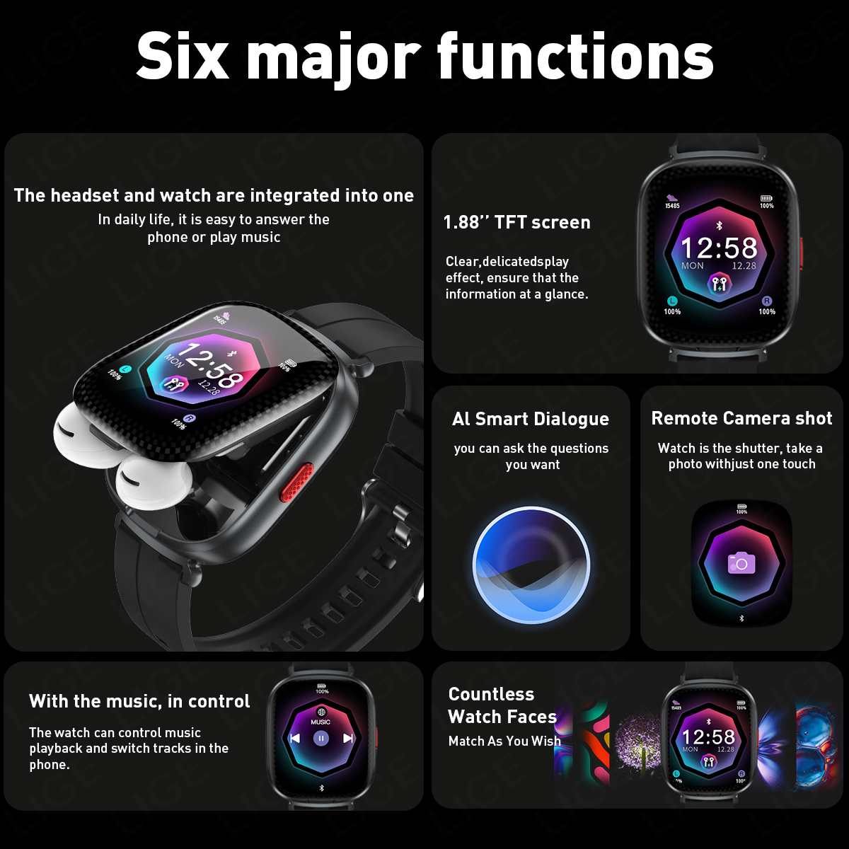 2-in-1 TWS 헤드셋 스마트워치, 1.88인치 디 - Smartwatch Noise Watches 리뷰 및 가격