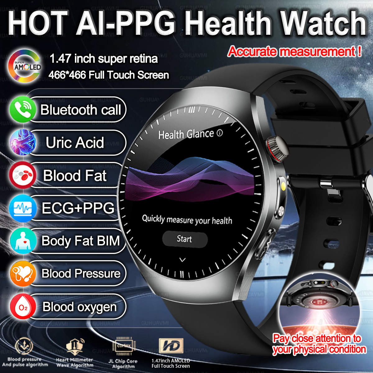 신제품 2026 업그레이드 건강 검사 스마트워치 ECG - Smartwatch Watches Brands For Women 리뷰 및 가격