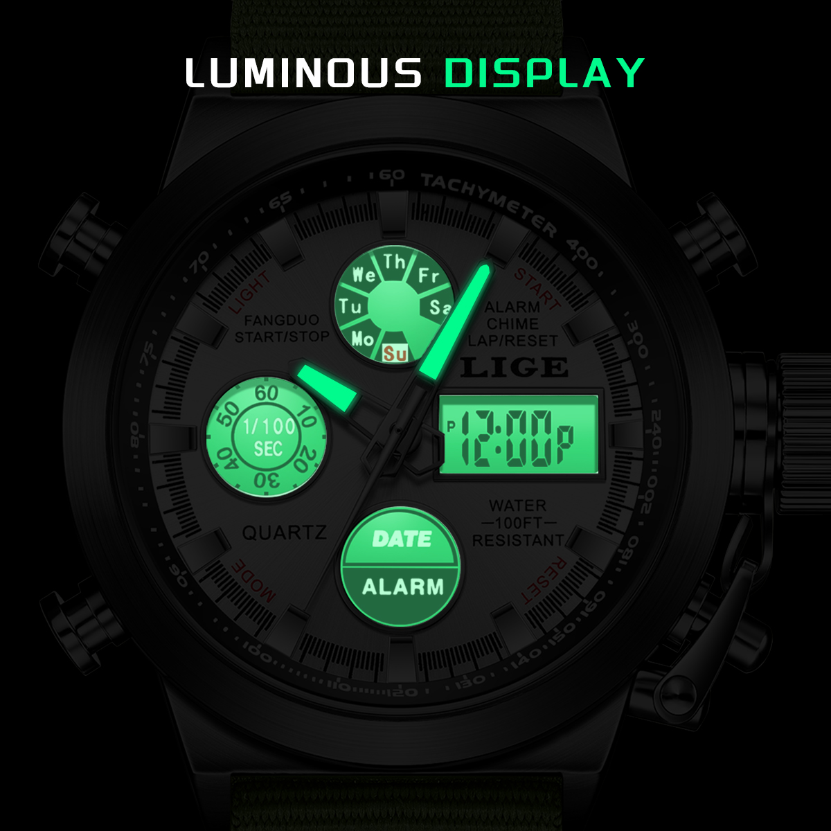 LIGE 남성 브랜드 디자이너 시계 학생 패션 나일론  - Smartwatch Branded Watches For Men 리뷰 및 가격