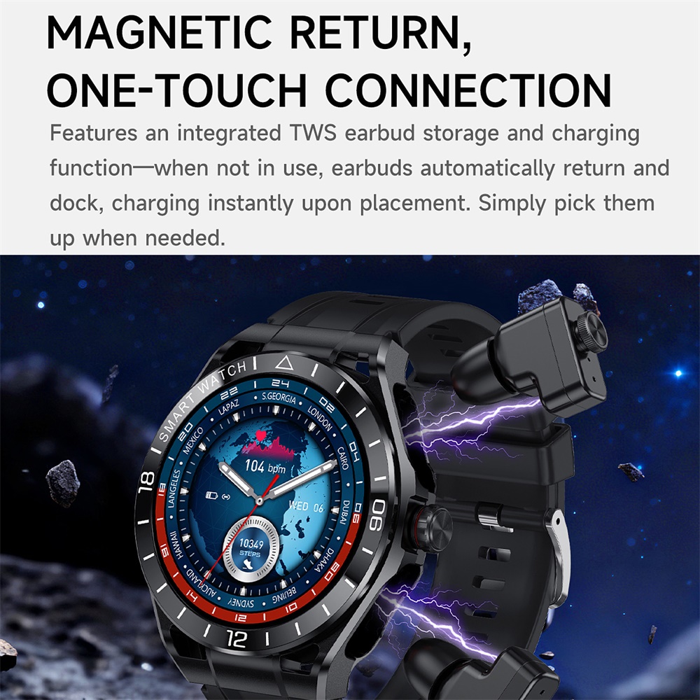 스마트워치 2 in 1 블루투스 통화 이어폰 음성 비서 - Smartwatch Noise Watches 리뷰 및 가격
