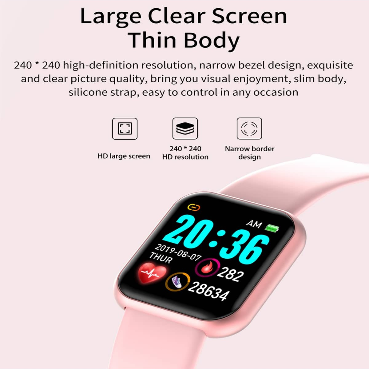 스마트 워치 메시지 알림 음악 제어 칼로리 거리 피트니 - Smartwatch Sports Watches For Men 리뷰 및 가격