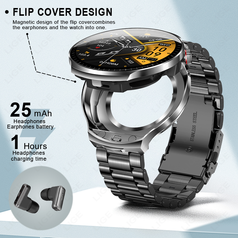 새로운 스마트워치 BT 통화 무선 이어버드 2 in 1 - Smartwatch Noise Watches 리뷰 및 가격