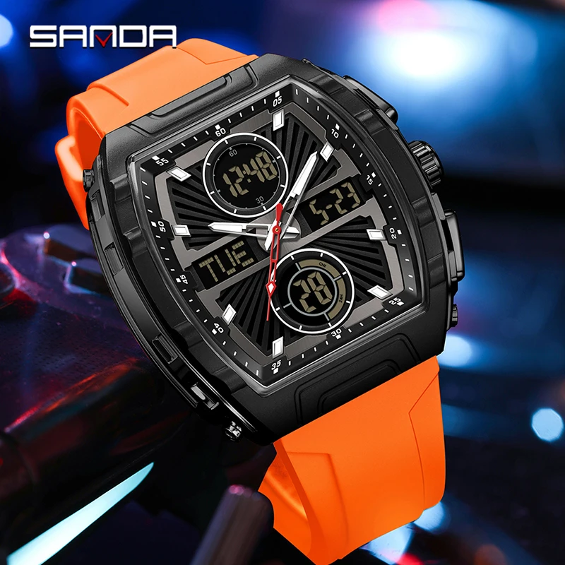SANDA 패션 트렌드 남성용 시계 대형 다이얼 방수  - Smartwatch Trending Watches For Men 리뷰 및 가격