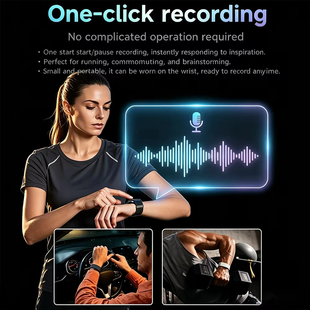 LIGE AI 음성 녹음 시계, 오디오 음성 스마트 팔 - Smartwatch Noise Watches 리뷰 및 가격
