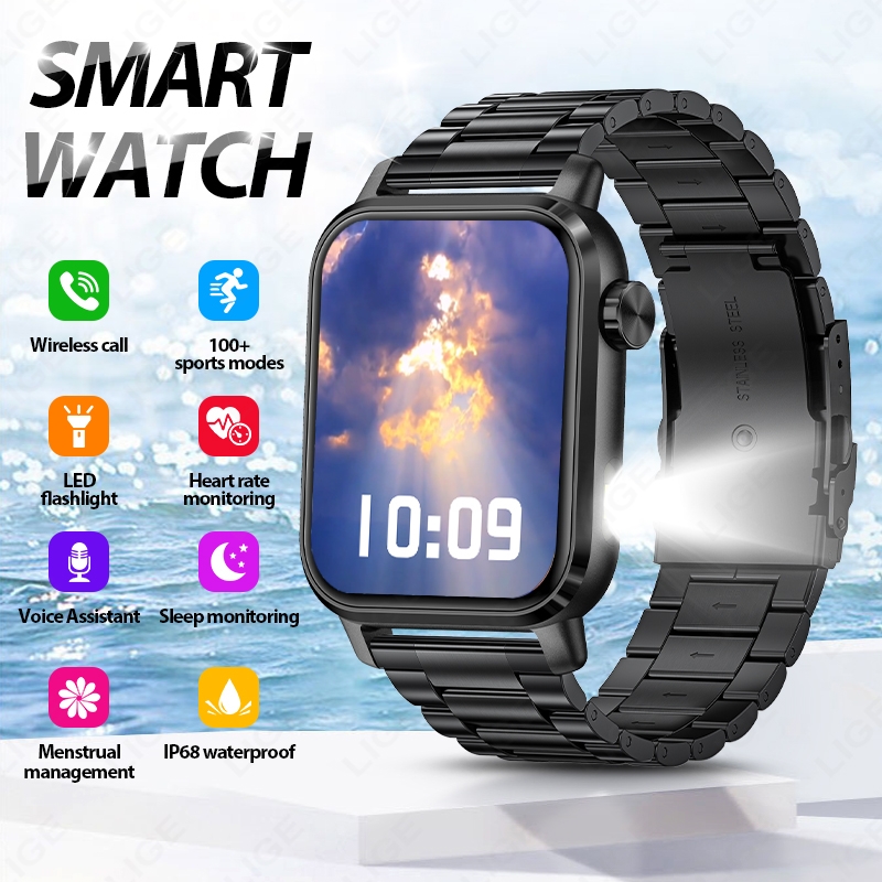 LIGE 스마트워치 스포츠 피트니스 트래커 블루투스 통 - Smartwatch Watches For Sale 리뷰 및 가격